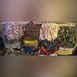 Assortment of LulaRoe dresses and skirts